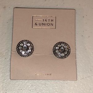 14th & Union Earrings Silver and Diamond